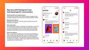 app testuale Instagram - screenshot applicazione